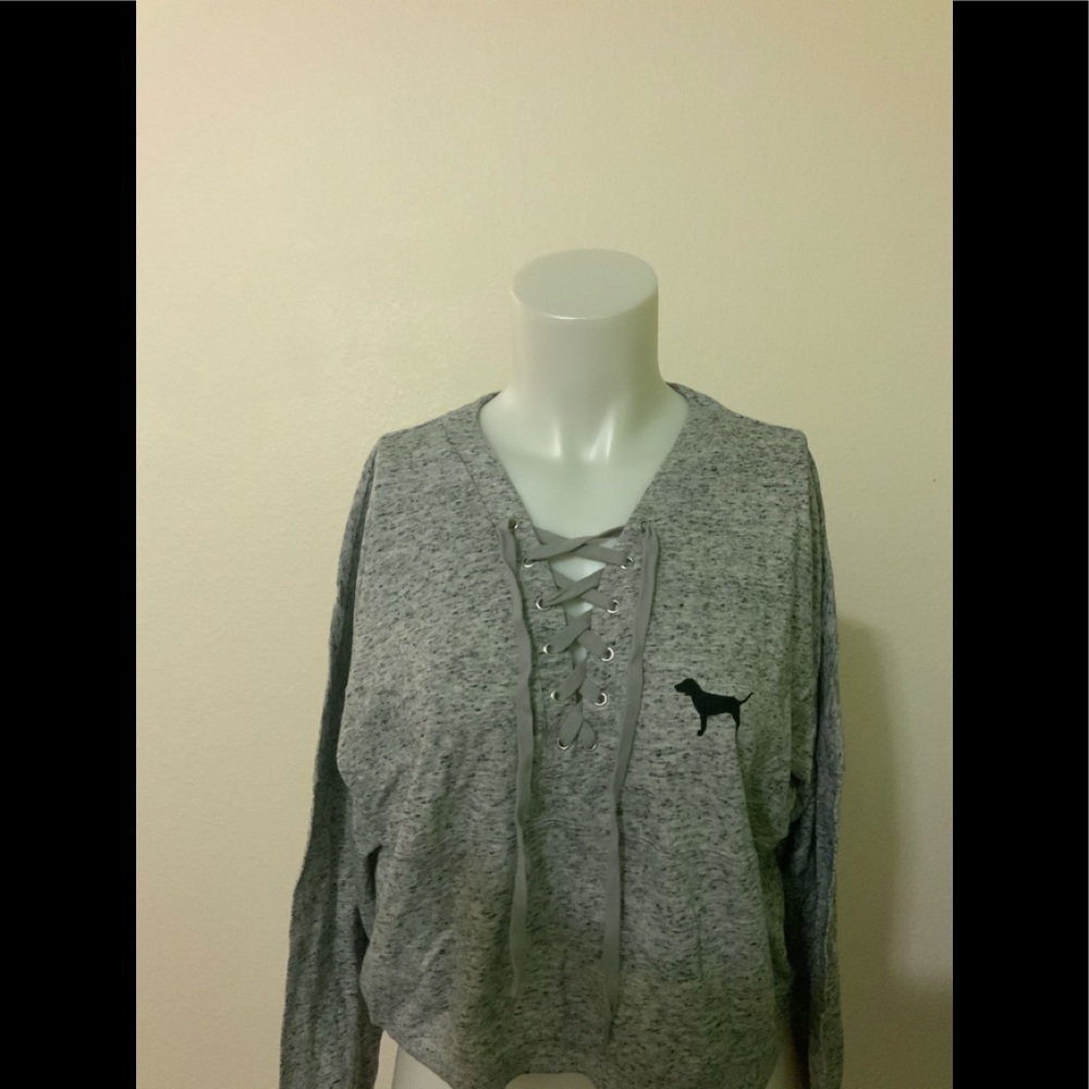 Love pink lace detail top